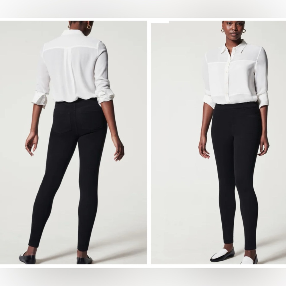 Spanx Jean-ish Ankle Leggings in Black Size M
